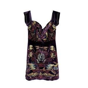 foxiedox velvet embroidered mini dress Black Velvet Embroidered Mini Dress for Effortless Elegance
